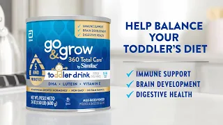 Go Grow 360 Total Care by Similac the only US toddler drinks with 5 HMO prebiotics