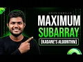 Maximum Subarray Kadane s Algorithm Explained DSA Telugu Ep 50