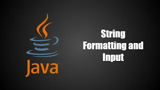 String Formatting and Input in Java Java Programming Series Ep 2