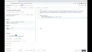 leetcode 1119 Remove Vowels from a String - list comprehension and string join