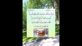 واذا سالك عبادى عني فاني قريب اجيب دعوة الداعي اذا دعاني 