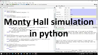 Monty Hall simulation in python Monty Hall python switch stay