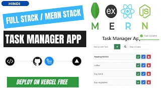 Complete MERN Stack Task Manager App Free Deployment Hindi