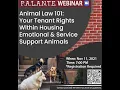 Animal Law 101 Your Tenant Rights Within Housing Emotional Service Support Animals