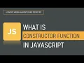 What is Constructor function in JavaScript