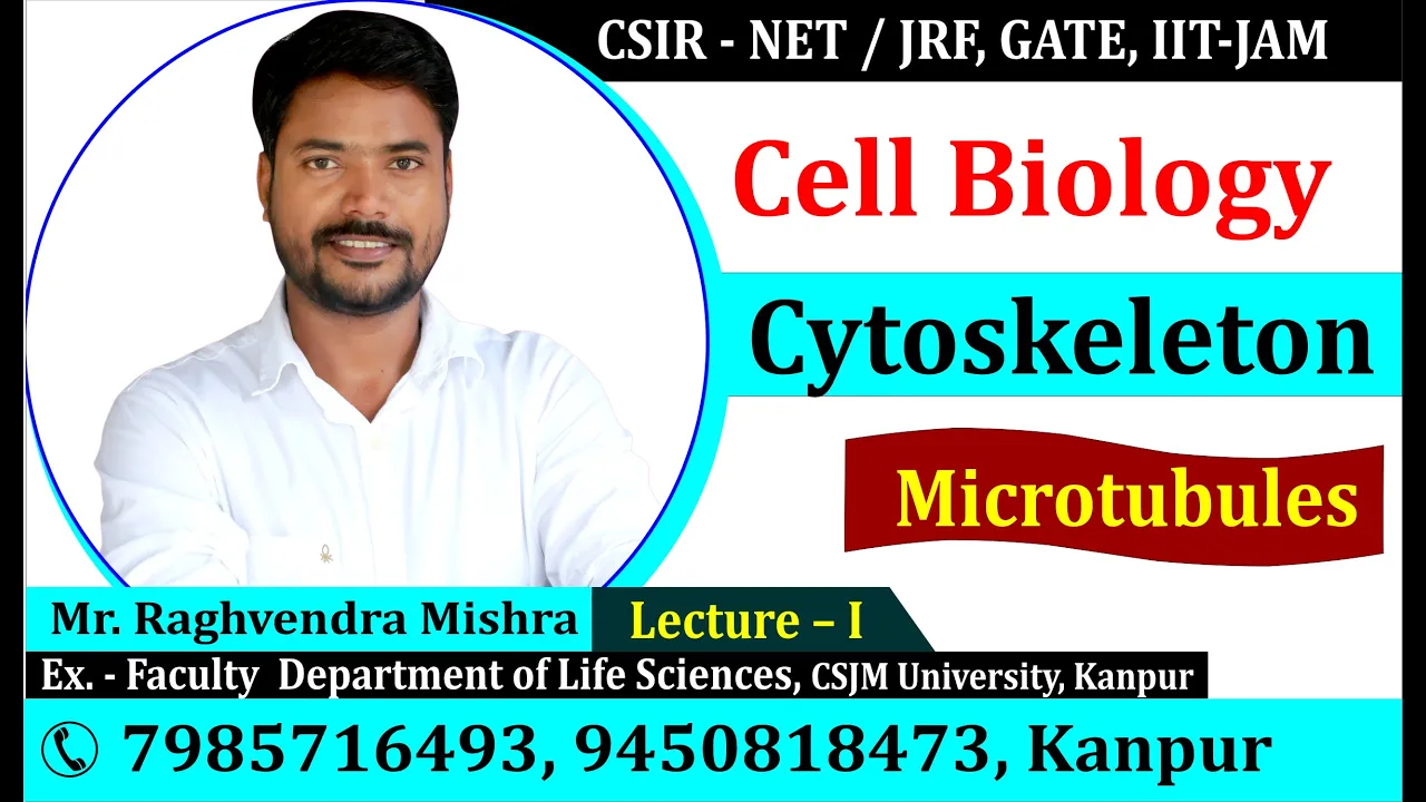 Cytoskelton (Microtubules)- Part - 1 Cell Biology by Raghvendra Mishra #CSIR, #GATE, #DBT, #ICMR