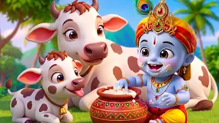 Happy Krishna Janmashtami | Choti Choti Gaiya | Meri Gaiya | Hindi Nursery Rhymes  & Kids Songs