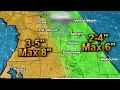 County-by-county rainfall totals