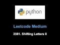 Leetcode 2381 Shifting Letters II difference array
