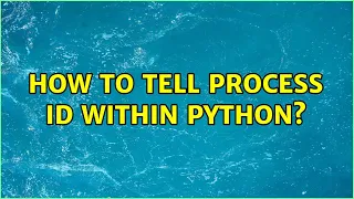 How to tell process id within Python 3 Solutions