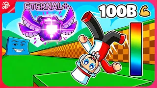 CHUTE DE 100B DE FORÇA NO ROBLOX [🦵] Chute um Bloco da Sorte