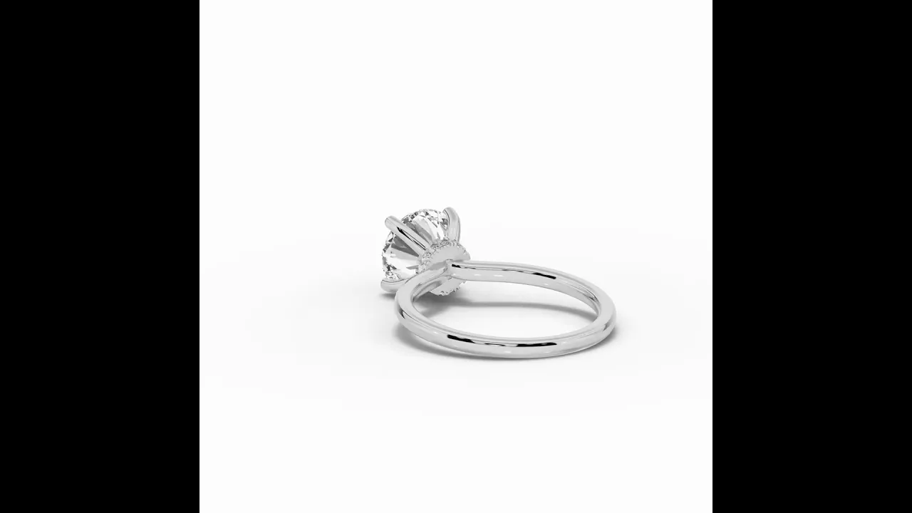 Round Tiara Glow Solitaire