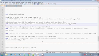 Unix shell scripting awk begin and end in part 4