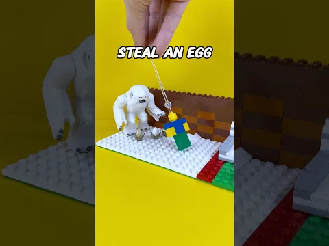 LEGO Roblox Steal An Egg: Noob vs White Beast Speed Challenge! 🤍👹 #roblox #lego #shorts