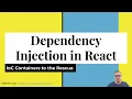 Dependency Injection with React using InversifyJS Inversion of Control Container