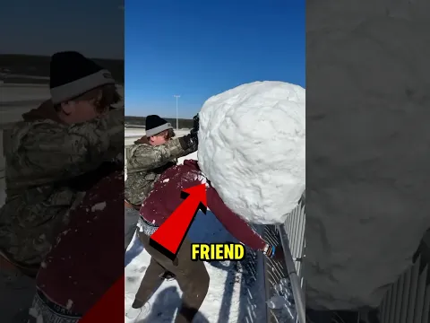 They Dropped a Giant Snowball Into a River… And Something Unbelievable Happened!😱