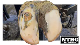 A CHUNKY HEEL led to a CHUNK of MISSING WALL