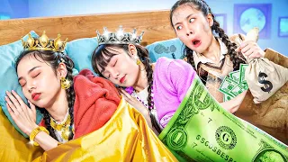 Poor Girl Pretends To Be Rich To Join Sleepover Party Poor Baby Doll Snuck Into A Sleepover Party