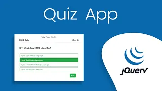 How to Create a Quiz App with Timer using HTML CSS JavaScript Jquery Quiz Web App using Jquery