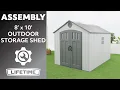Lifetime 8 x 10 Outdoor Storage Shed Lifetime Assembly