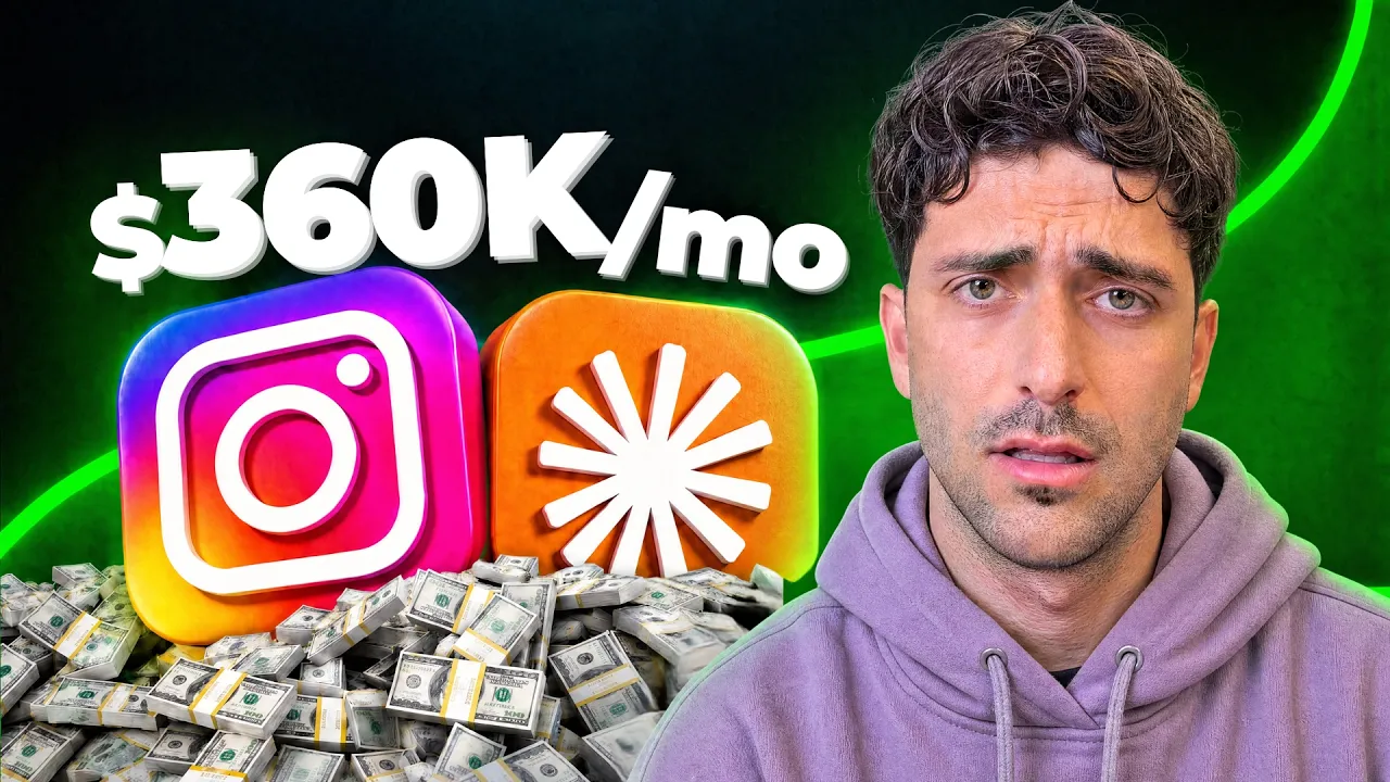 This instagram account is making $360K/mo from digital products built with Claude: video thumbnail