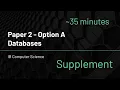 IB Computer Science - Option A Databases