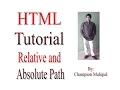 Learn HTML Tutorial 17 difference between relative and absolute pathname
