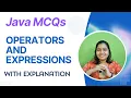 Part-1 Java MCQ Questions and Answers Operators and Expressions