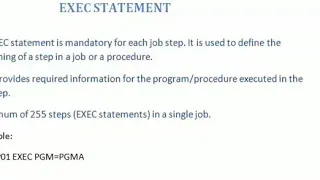 JCL Exececution statement EXEC