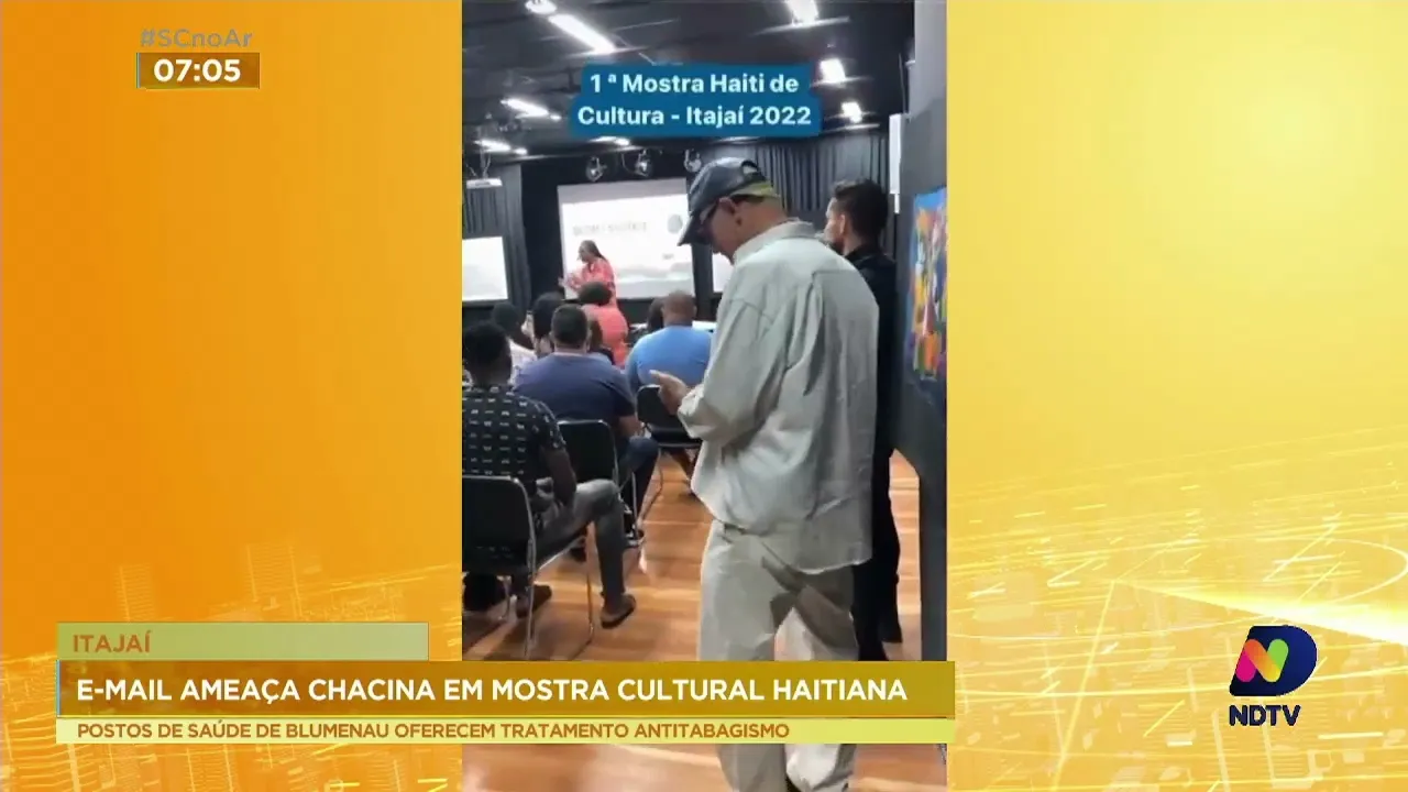 Polícia investiga e-mail que ameaça os integrantes da Mostra Haiti de Cultura, em Itajaí