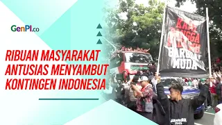 Antusiasme Masyarakat Menyaksikan Kirab Juara Kontingen Indonesia