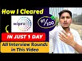 All Wipro Interview Questions and Answers How I Cleared Wipro Interview In Just 1 Day