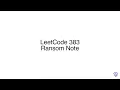 LeetCode 383 Ransom Note