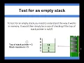 Data Structure Fundamentals - Testing for an empty stack