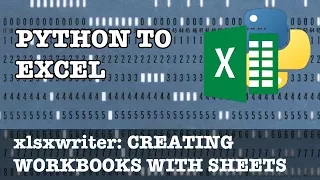 Python to Excel Creating workbooks and worksheets in xlsxwriter