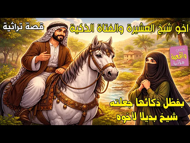⁣قصة اخو الشيخ والفتاة الذكية : بفظل ذكائها جعلته شيخاً بديلا اخوه - قصة تراثية
