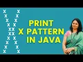 Print Pattern X in Java with Logic Print X Shape Pattern in Java