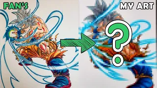 goku ultra instinct universal impulse redraw fans drawing