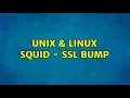 Unix Linux squid - ssl bump