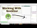 Working With Seekbar In Android Studio Android Tutorials For beginners Basic android studio