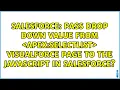 Pass drop down value from apex selectList Visualforce page to the javascript in salesforce