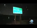 CHP escorts traffic through the Grapevine due to snowfall