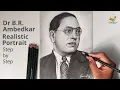 Dr Bhimrao Ambedkar Hyper Realistic Portrait Drawing with Graphite Pencil Shading Step By Step