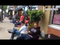 Line outside Uptown Apple Store part one