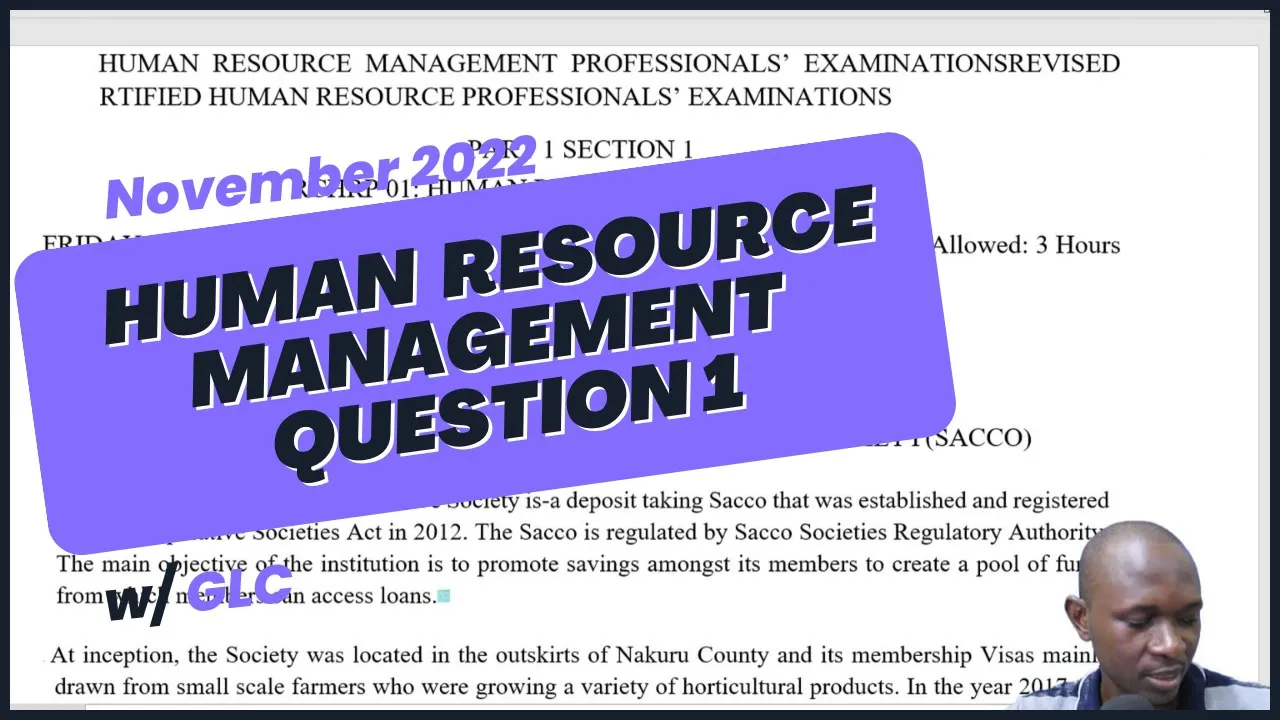 CHRP HUMAN RESOURCE MANAGEMENT NOVEMBER 2022 Q1