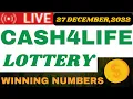 Cash4Life Drawing Lottery Results 27 Dec 2022 - Cash Ball