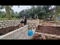 Alhamdulillah sudah hampir selesai memasang dinding rumah abang irpan
