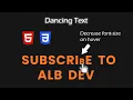 Dancing Text Animation with HTML CSS - Beginner Tutorial