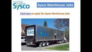 Sysco Warehouse Jobs