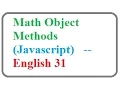 Math Object Methods -
